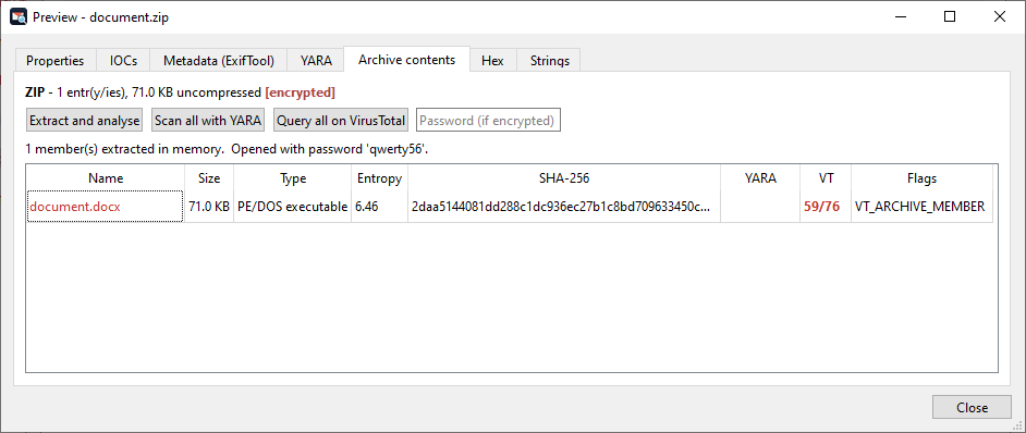 ZIP analysis